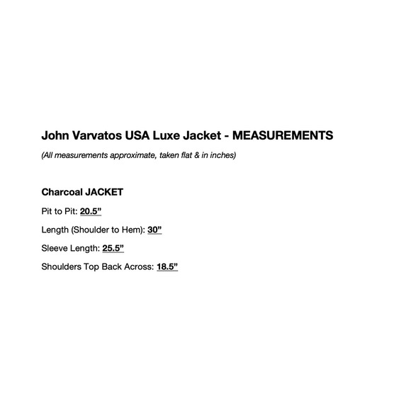 John Varvatos USA Luxe Charcoal Blazer Sport Coat 42 One Button Tailored - Picture 7 of 7